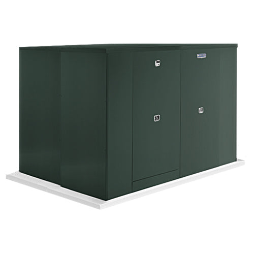 Safe-T-Cover™ Standard Enclosure w/ Heater, 4 Door, 174"L x 90"H x 90"W, Hartford Green