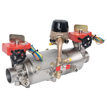 Deringer 2 1/2" D-2530-CFM Double Check Detector Assembly,  Integral Butterfly Valves, Grooved Ends, Dual-Action Checks, Cubic Feet Meter