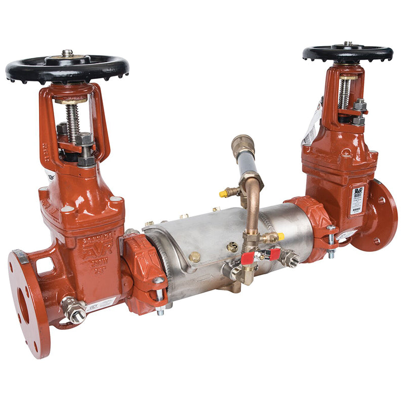 Deringer 2 1/2" D-2530G-LM Double Check Detector Assembly, OSY Shutoff Valves, Grooved End Connections, Dual-Action Checks, Less Meter
