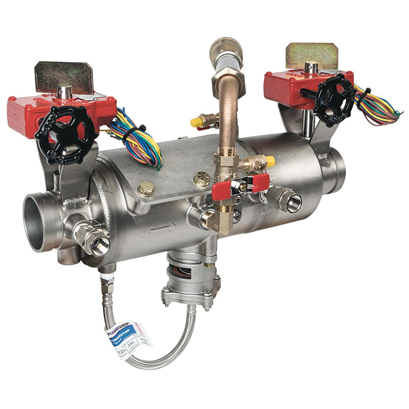 Deringer 2 1/2" D-2550-LM Reduced Pressure Detector Assembly,  Integral Butterfly Valves, Grooved Ends, Dual-Action Checks, Backflow Flood Sensor, Less Meter