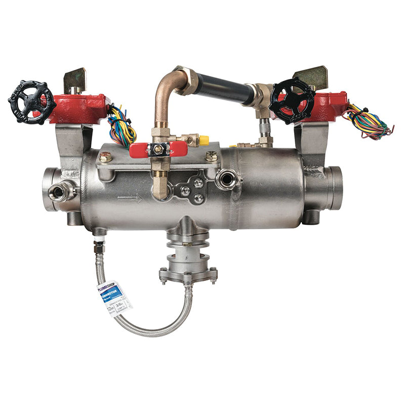 Deringer 2 1/2" D-2550-LM Reduced Pressure Detector Assembly,  Integral Butterfly Valves, Grooved Ends, Dual-Action Checks, Backflow Flood Sensor, Less Meter