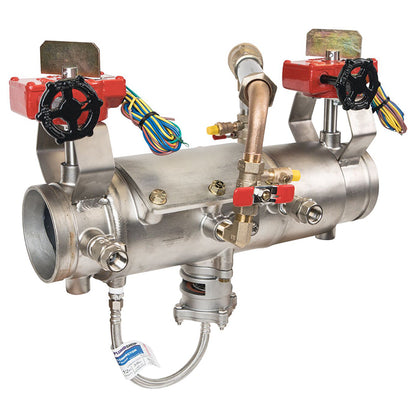 Deringer 4" D-4050-LM Reduced Pressure Detector Assembly,  Integral Butterfly Valves, Grooved Ends, Dual-Action Checks, Backflow Flood Sensor, Less Meter