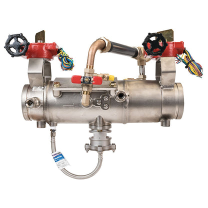 Deringer 4" D-4050-LM Reduced Pressure Detector Assembly,  Integral Butterfly Valves, Grooved Ends, Dual-Action Checks, Backflow Flood Sensor, Less Meter