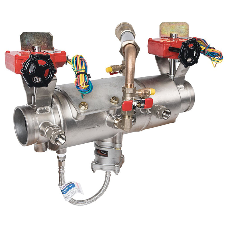 Deringer 3" D-3050-LM Reduced Pressure Detector Assembly,  Integral Butterfly Valves, Grooved Ends, Dual-Action Checks, Backflow Flood Sensor, Less Meter