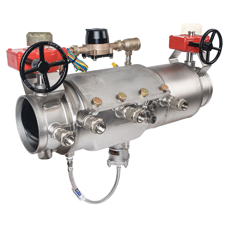 Deringer 6" D-6050X-CFM Reduced Pressure Detector Assembly,  Integral Butterfly Valves, Grooved Ends, Dual-Action Checks, Backflow Flood Sensor, Cubic Feet Meter