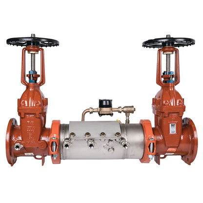 Deringer 6" D-6030GX-CFM Double Check Detector Assembly, Low Head Loss, OSY Shutoffs, Grooved Ends, Dual-Action Checks, Cubic Feet Meter