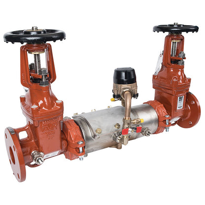 Deringer 2 1/2" D-2530G-CFM Double Check Detector Assembly, OSY Shutoff Valves, Grooved End Connections, Dual-Action Checks, Cubic Feet Meter