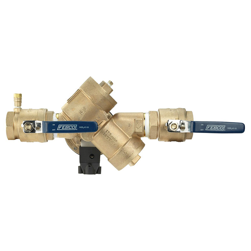 Febco® 1 1/4" 825Y-QT-FS Reduced Pressure Zone Assembly, Y Pattern, Quarter Turn Shutoff, Flood Sensor