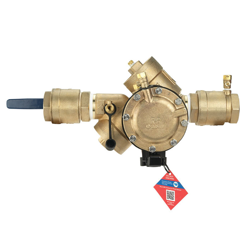Febco® 1 1/4" 825Y-QT-FS Reduced Pressure Zone Assembly, Y Pattern, Quarter Turn Shutoff, Flood Sensor