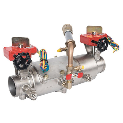 Deringer 3" D-3030-LM Double Check Detector Assembly, Integral Butterfly Valves, Grooved Ends, Dual-Action Checks, Less Meter