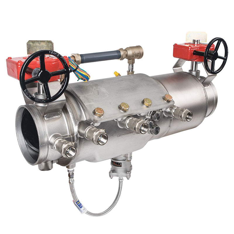 Deringer 6" D-6050X-LM Reduced Pressure Detector Assembly, Integral Butterfly Valves, Grooved Ends, Dual-Action Checks, Backflow Flood Sensor, Less Meter