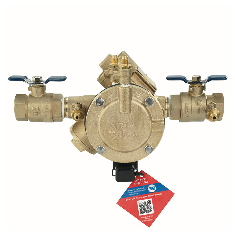 Febco® 1" 825Y-QT-FS Reduced Pressure Zone Assembly, Y Pattern, Quarter Turn Shutoff, Flood Sensor