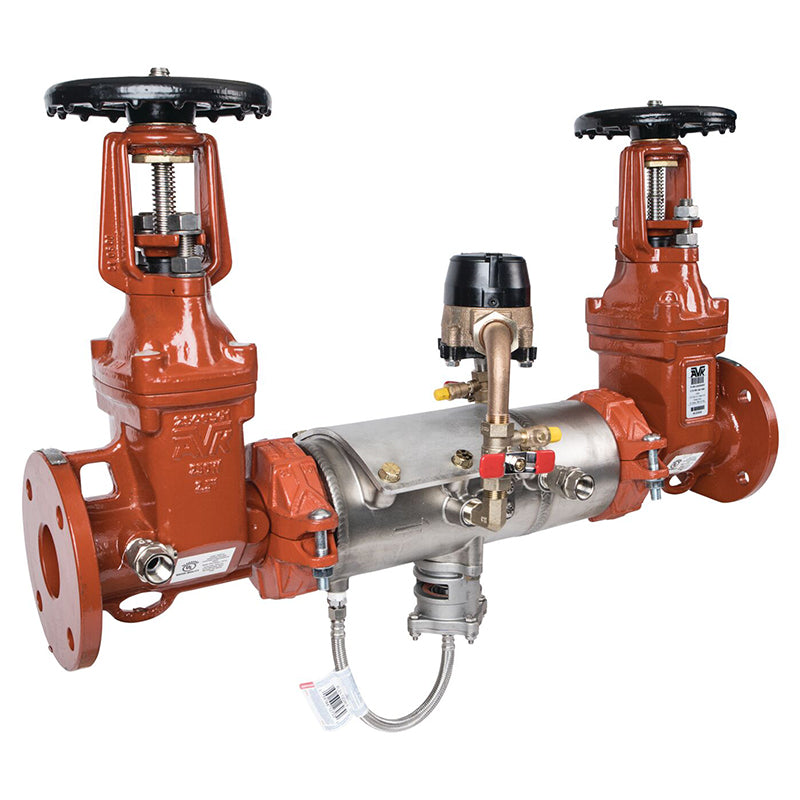 Deringer 2 1/2" D-2550G-CFM Reduced Pressure Detector Assembly, OSY Shutoffs, Grooved End Connections, Dual-Action Checks, Backflow Flood Sensor, Cubic Feet Meter