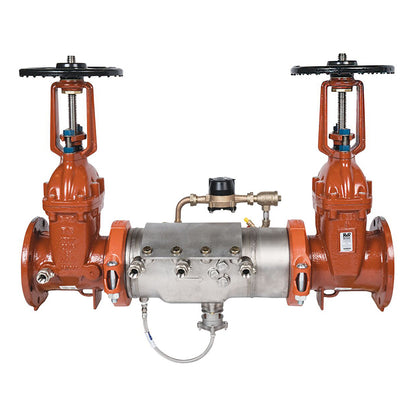 Deringer 6" D-6050GX-CFM Reduced Pressure Detector Assembly, Low Head Loss, OSY Shutoffs, Grooved Ends, Dual-Action Checks, Backflow Flood Sensor, Cubic Feet Meter