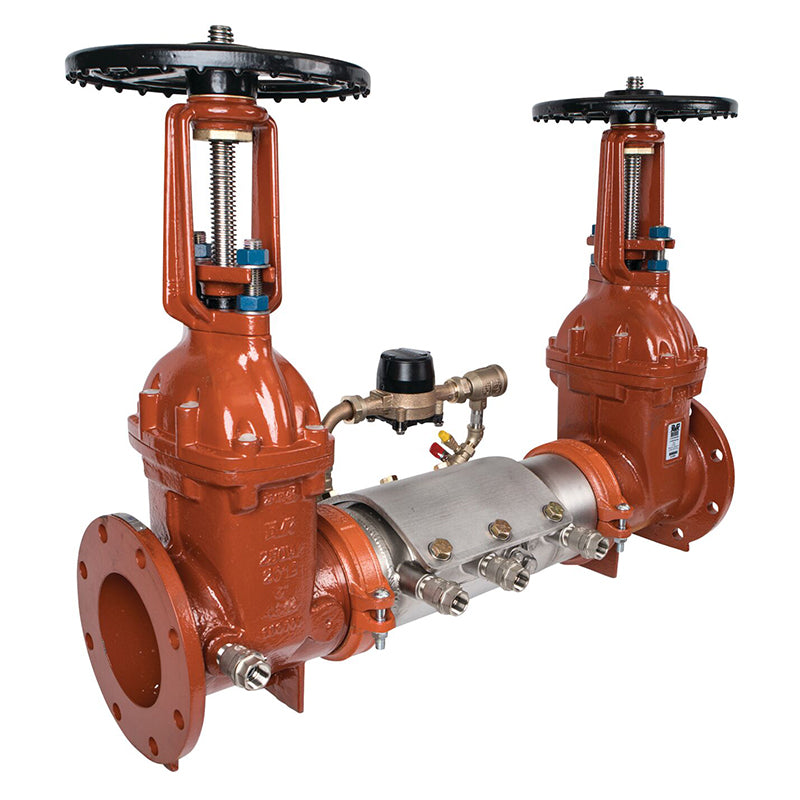 Deringer 6" D-6030G-CFM Double Check Detector Assembly, OSY Shutoff Valves, Grooved End Connections, Dual-Action Checks, Cubic Feet Meter