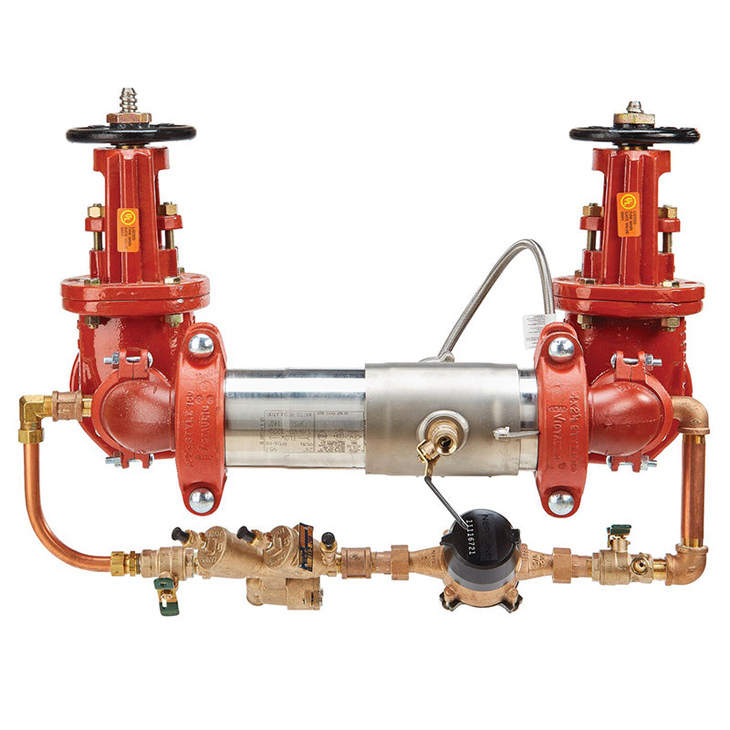 Watts® 4" 957NRPDA-OSY-CFM Reduced Pressure Detector Assembly, N Pattern, OSY Shutoff Valves, Cubic Feet Meter