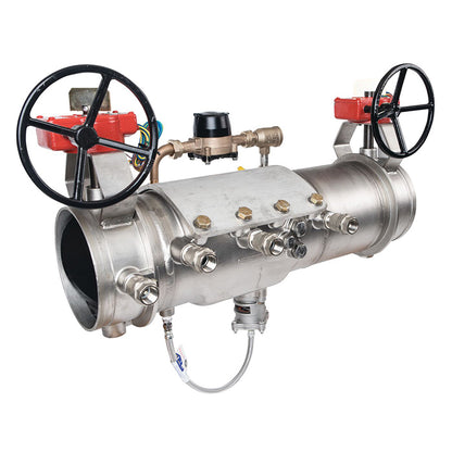 Deringer 8" D-8050-CFM Reduced Pressure Detector Assembly,  Integral Butterfly Valves, Grooved Ends, Dual-Action Checks, Backflow Flood Sensor, Cubic Feet Meter