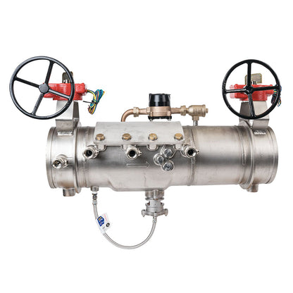 Deringer 8" D-8050-CFM Reduced Pressure Detector Assembly,  Integral Butterfly Valves, Grooved Ends, Dual-Action Checks, Backflow Flood Sensor, Cubic Feet Meter