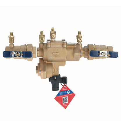 Febco® 3/4" 860U-QT-FS Reduced Pressure Zone Assembly, Quarter Turn Shutoff, Union Ball Valves, Small Diameter, Flood Sensor