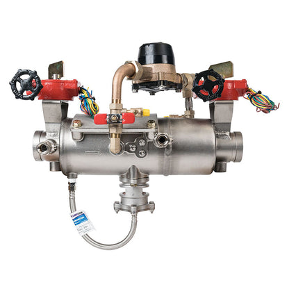 Deringer 2 1/2" D-2550-CFM Reduced Pressure Detector Assembly,  Integral Butterfly Valves, Grooved Ends, Dual-Action Checks, Backflow Flood Sensor, Cubic Feet Meter