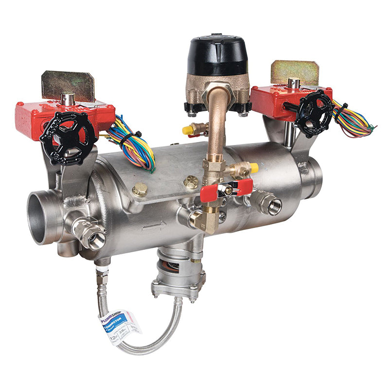 Deringer 2 1/2" D-2550-CFM Reduced Pressure Detector Assembly,  Integral Butterfly Valves, Grooved Ends, Dual-Action Checks, Backflow Flood Sensor, Cubic Feet Meter
