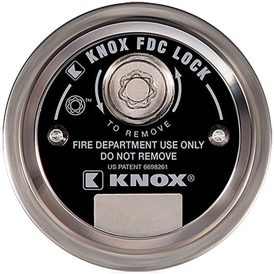 Knox FDC Locking Cap, 2 1/2" Male, 3.235" x 6 TPI