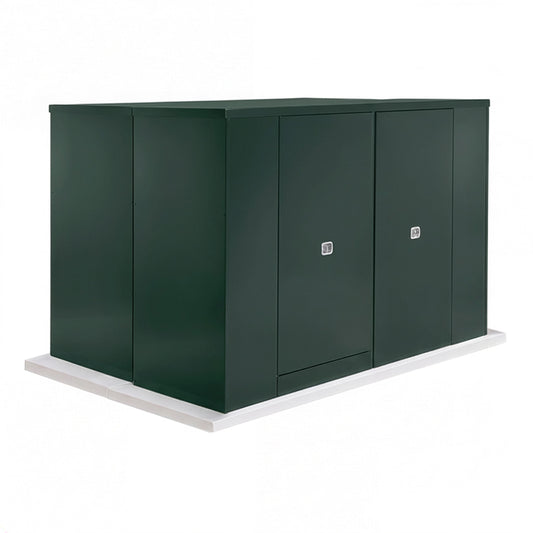 Safe-T-Cover™ Standard Enclosure w/ Heater, 4 Door, 144"L x 78"H x 90"W, Hartford Green