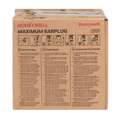 Honeywell Howard Leight Maximum® Single-Use Earplugs, Uncorded, 200/Box