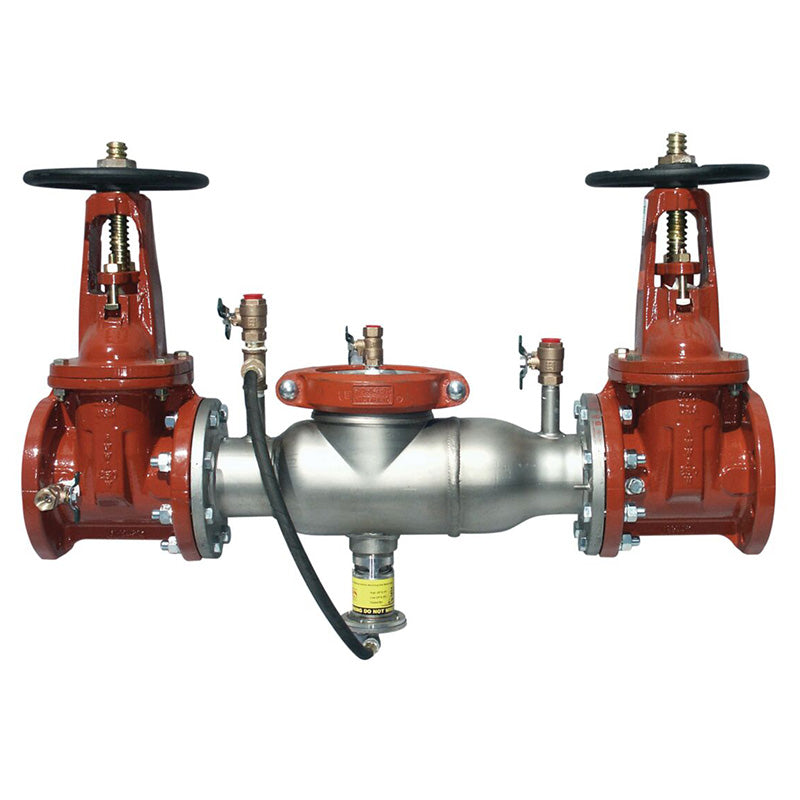 Ames 12" 4000SS Reduced Pressure Zone Backflow Preventer Assembly, Domestic OSY Shutoffs, Special, Cam-Check Valves, No Approvals, Backflow Flood Sensor