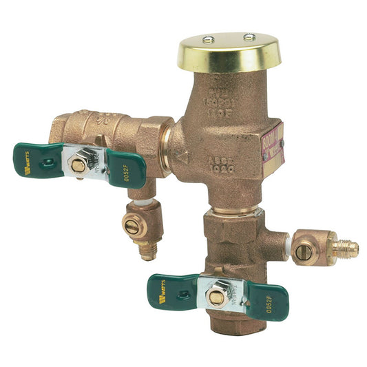 Watts 3/4" LF800M4-FR Freeze Resistant Pressure Vacuum Breaker, Lead-Free, Quarter Turn Shutoff, Tee Handles