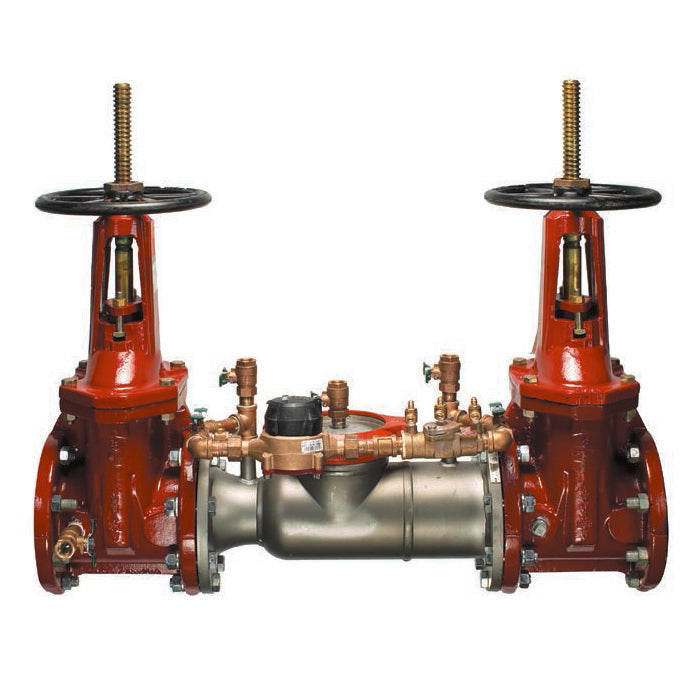Watts 12" 774DCDA Double Check Detector Assembly Backflow Preventer, Domestic OSY Shutoff, Cubic Feet Meter, Short Lay Length