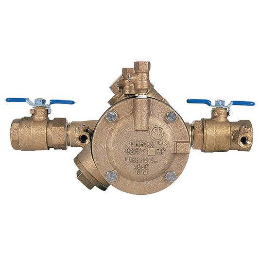 Febco 1 1/2" LF825Y-QT Reduced Pressure Zone Assembly, Lead-Free, Quarter Turn Shutoff, Y Pattern