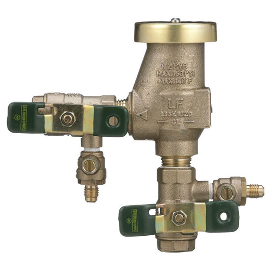 Watts  1/2" LF800M4-QT Freeze Resistant Pressure Vacuum Breaker, Quarter Turn Shutoff, Tee Handles