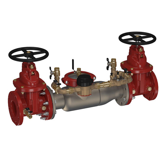Ames 8" 3000SS Double Check Detector Backflow Preventer Assembly, NRS Shutoffs, Cam-Check Valves, Gallons/Minute Meter