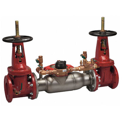 Watts 4" 774DCDA Double Check Detector Assembly Backflow Preventer, OSY Shutoff, Gallons/Minute Meter, Short Lay Length