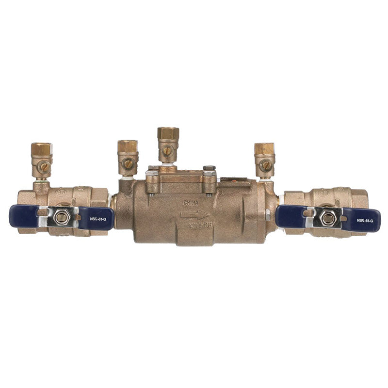 Febco 1" LF850-QT Bronze Double Check Valve Assembly, Lead-Free, Quarter Turn Shutoff, Small Diameter