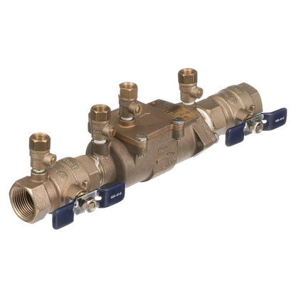 Febco 1" LF850-QT Bronze Double Check Valve Assembly, Lead-Free, Quarter Turn Shutoff, Small Diameter