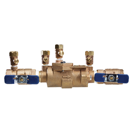 Febco 3/4" LF850-QT Bronze Double Check Valve Assembly, Lead-Free, Quarter Turn Shutoff, Small Diameter