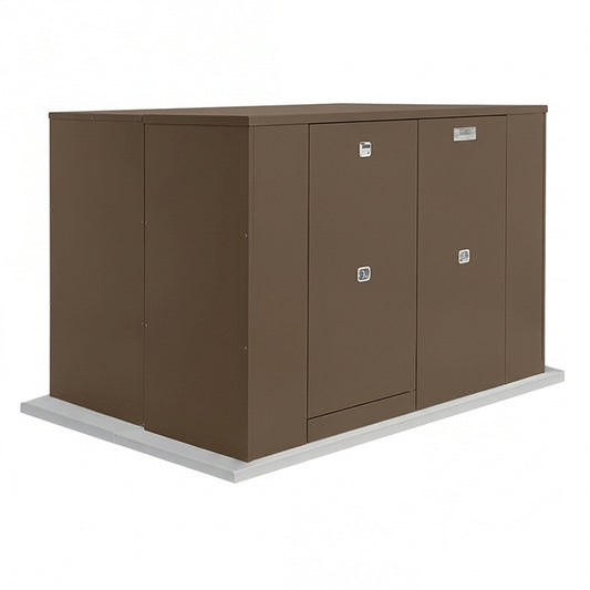 Safe-T-Cover™ Standard Enclosure w/ Heater, 4 Door, 174"L x 90"H x 90"W, Military Brown