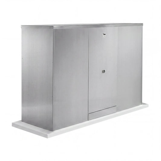Safe-T-Cover™ Standard Enclosure w/ Heater, 2 Door, 72"L x 38"H x 22"W, Slate Gray