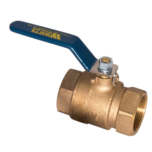Watts® 1/2" LFFBV 2-Piece Full Port Ball Valve w/ Threaded Ends, Lead-Free