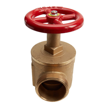 2 1/2" NPT(F) x 2 1/2" NST(M) Angle Hose Valve, Red