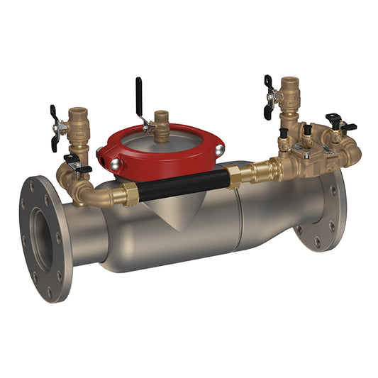 Watts 6" 774DCDA Double Check Detector Assembly Backflow Preventer, No Shutoff, No Meter, Short Lay Length