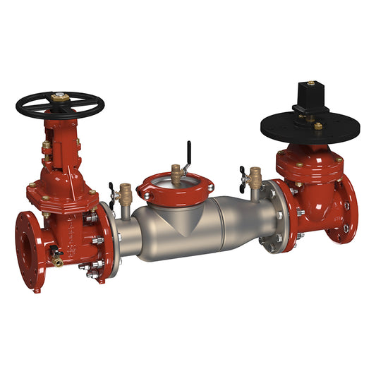 Watts 8" 774 Double Check Valve Assembly Backflow Preventer, OSY Shutoff Valve x Post Indicator Valve, Short Lay Length