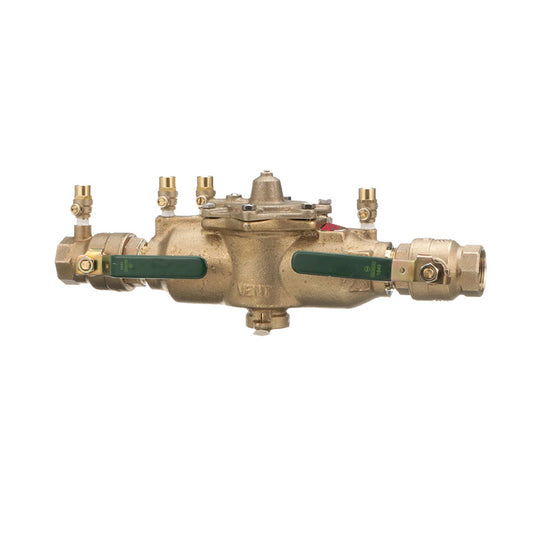Watts 1 1/4" LF009M2-QT Reduced Pressure Zone Assembly, Lead-Free, Quarter Turn Shutoff Valves