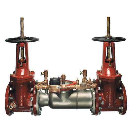 Ames 8" 3000SS Double Check Detector Backflow Preventer Assembly, OSY Shutoffs, Cam-Check Valves, Gallons/Minute Meter