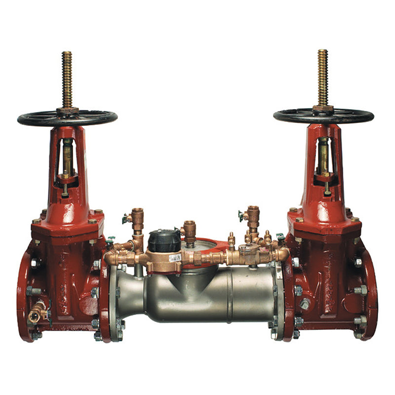 Watts 10" 774DCDA Double Check Detector Assembly Backflow Preventer, Domestic OSY Shutoff, Cubic Feet Meter, Short Lay Length