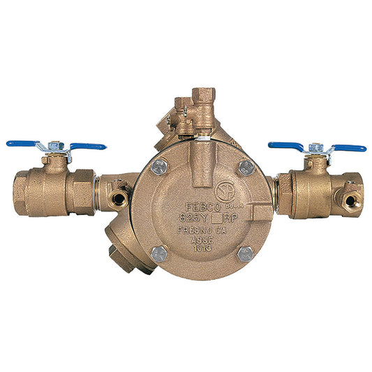 Febco 1" LF825Y-QT Reduced Pressure Zone Assembly, Lead-Free,  Quarter Turn Shutoff, Y Pattern