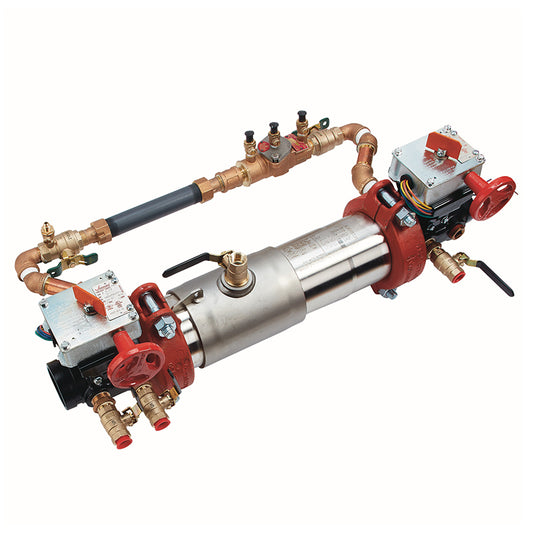 Watts 3" 757DCDA Double Check Detector Assembly Backflow Preventer, UL/FM Butterfly Valve Shutoffs, Without Meter