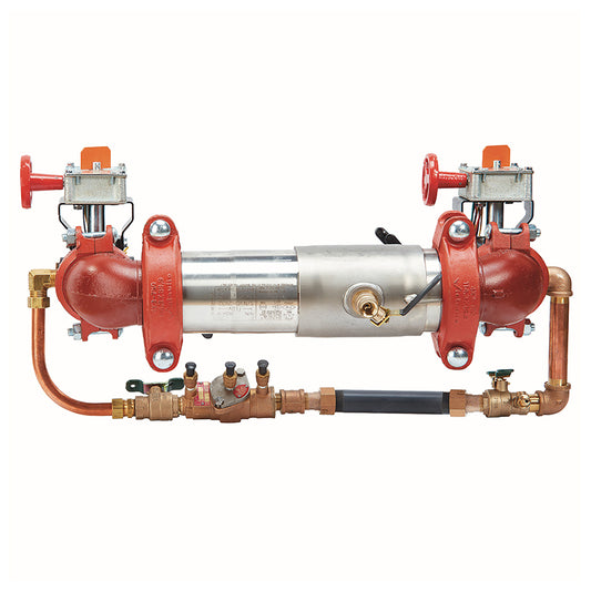 Watts 3" 757DCDA Double Check Detector Assembly Backflow Preventer, UL/FM Butterfly Valve Shutoffs, Without Meter, N Pattern